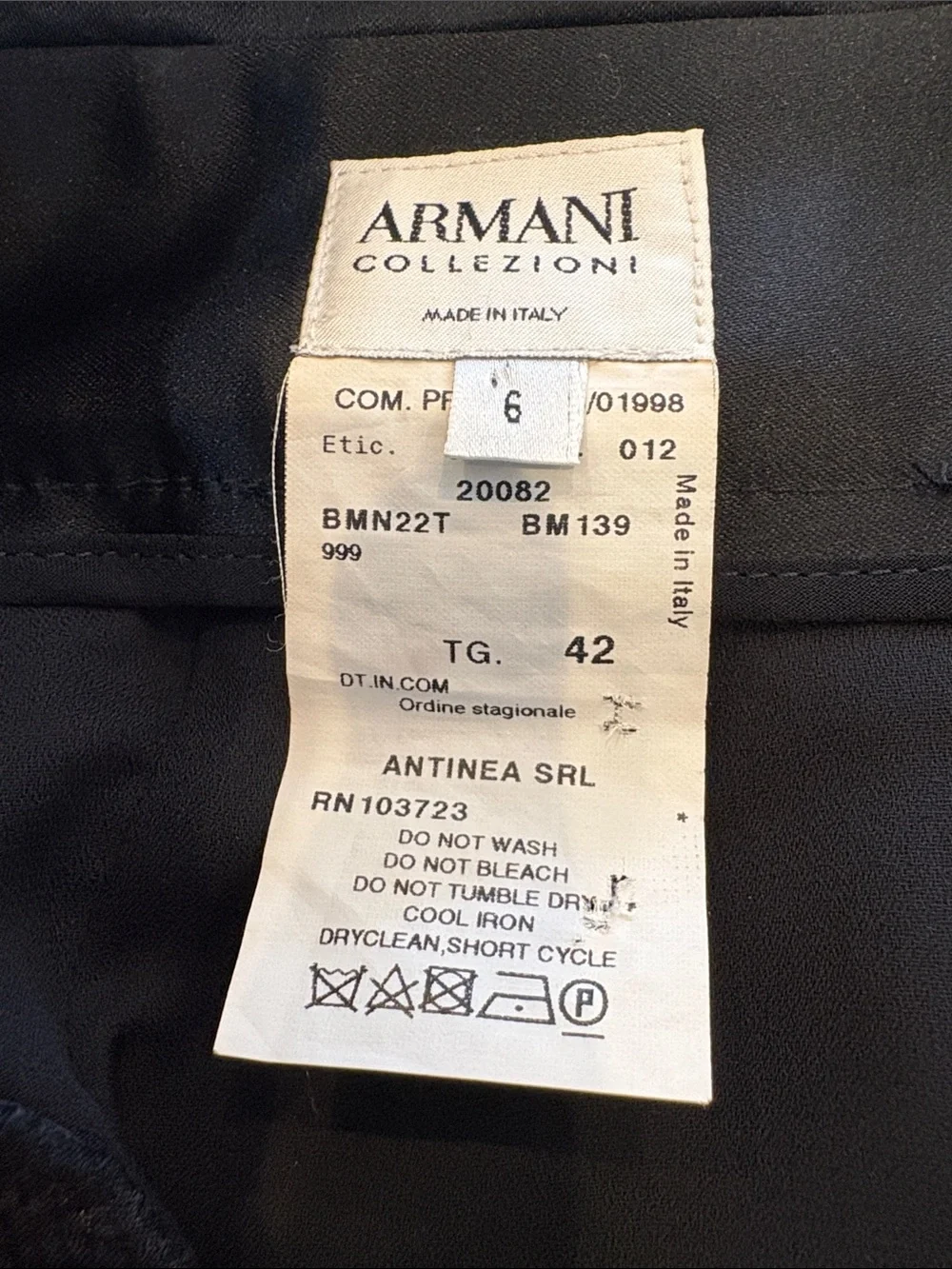 Armani Collezioni Black Textured Wrap-Front Pencil Skirt
